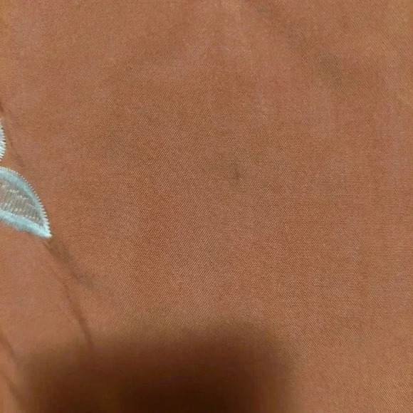 Andree by Unit Embroidered Floral Shirt Dress Duster W/Tie at Waist  Women Large - Picture 12 of 12